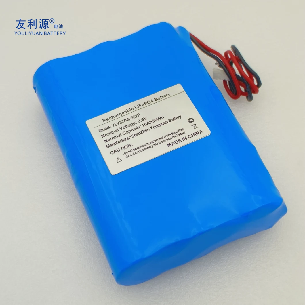 Grade a 32700 Cell 3s2p 9.6V 10ah Lithium Iron Phosphate Battery
