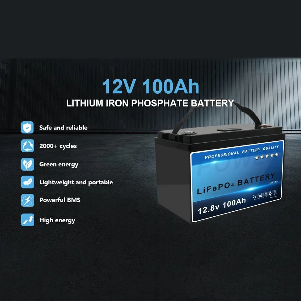 LiFePO4 Battery 12.8V 100ah 200ah China Price Solar Storage Lithium Ion Battery